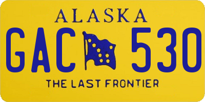 AK license plate GAC530