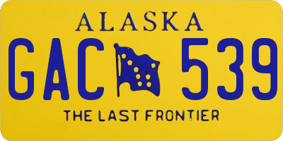 AK license plate GAC539