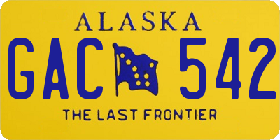 AK license plate GAC542