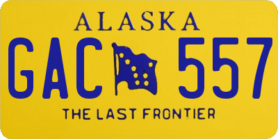 AK license plate GAC557