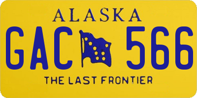 AK license plate GAC566