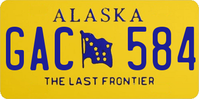 AK license plate GAC584