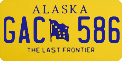 AK license plate GAC586