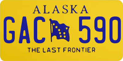 AK license plate GAC590