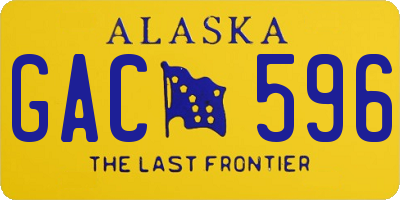AK license plate GAC596