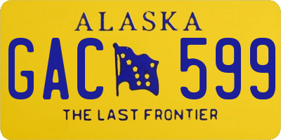 AK license plate GAC599