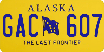 AK license plate GAC607