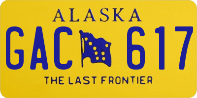 AK license plate GAC617