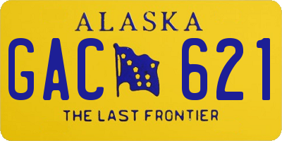 AK license plate GAC621