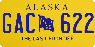 AK license plate GAC622