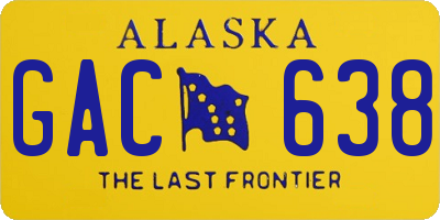 AK license plate GAC638