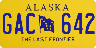 AK license plate GAC642