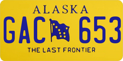 AK license plate GAC653