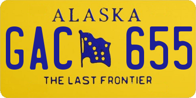 AK license plate GAC655