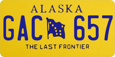 AK license plate GAC657