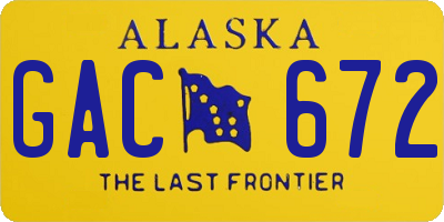 AK license plate GAC672