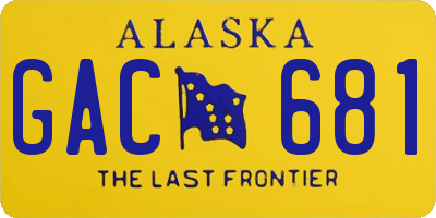AK license plate GAC681