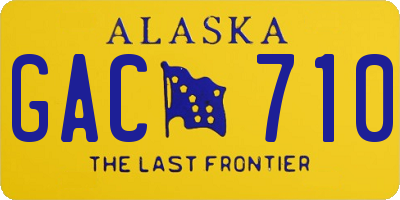 AK license plate GAC710