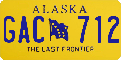 AK license plate GAC712