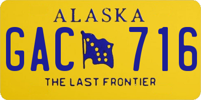 AK license plate GAC716