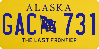 AK license plate GAC731