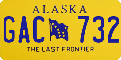 AK license plate GAC732