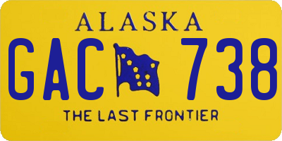 AK license plate GAC738