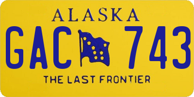 AK license plate GAC743