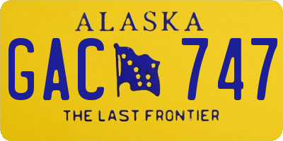 AK license plate GAC747