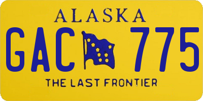AK license plate GAC775