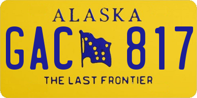 AK license plate GAC817
