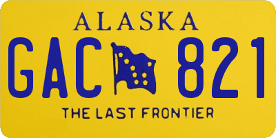 AK license plate GAC821