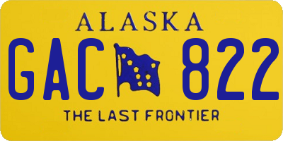 AK license plate GAC822