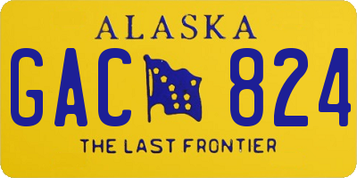 AK license plate GAC824
