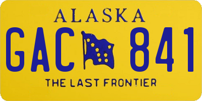 AK license plate GAC841