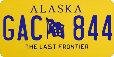 AK license plate GAC844