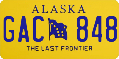 AK license plate GAC848
