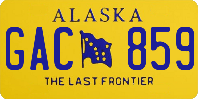 AK license plate GAC859