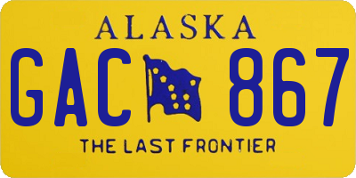 AK license plate GAC867