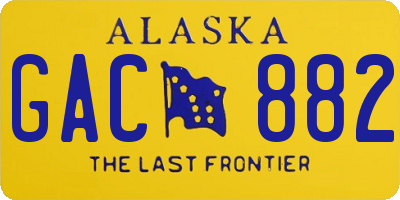 AK license plate GAC882