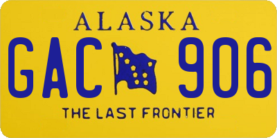 AK license plate GAC906