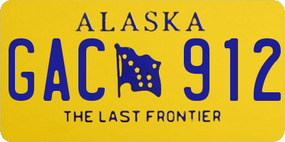 AK license plate GAC912