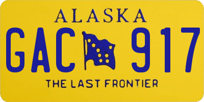 AK license plate GAC917