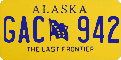AK license plate GAC942