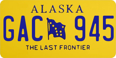 AK license plate GAC945
