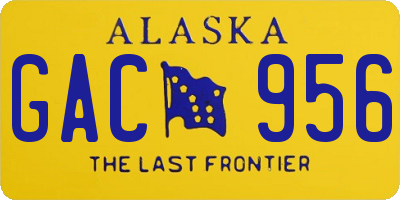 AK license plate GAC956