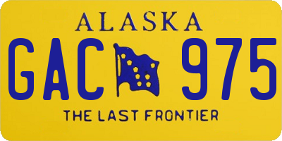 AK license plate GAC975