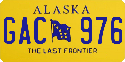 AK license plate GAC976