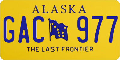 AK license plate GAC977