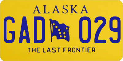 AK license plate GAD029